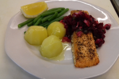 Lax med rödbetsfräs